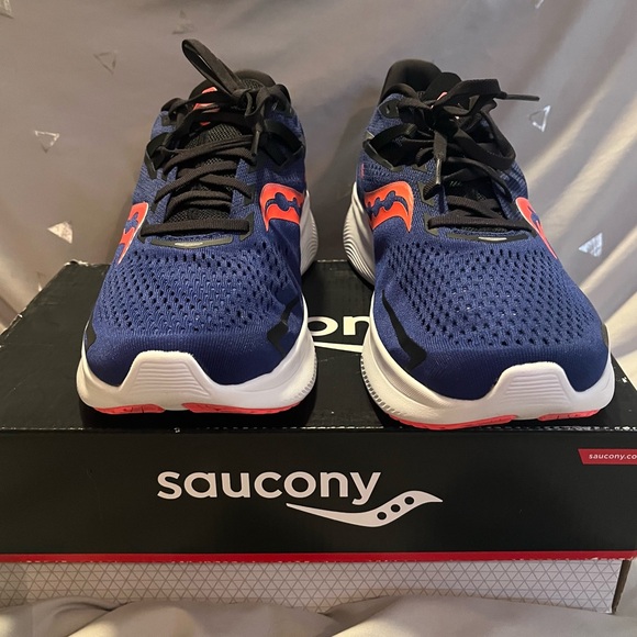 Mens Saucony Ride 15 Athletic Shoes Size 11.5 Wide Blue - Picture 3 of 10